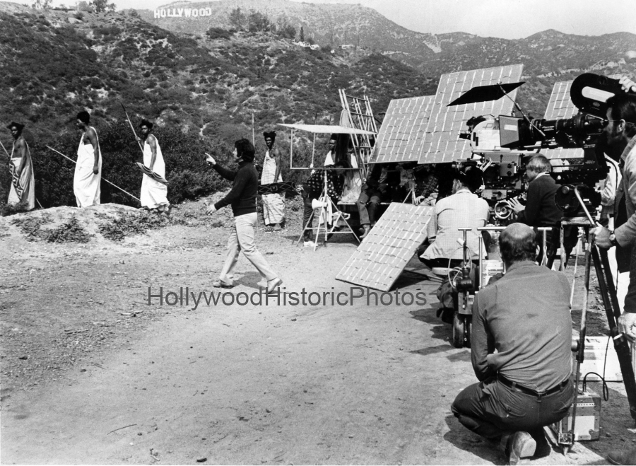 Hollywood Sign Seen from Bronson Canyon 1973 'Trader Horn' filming stars Rod Taylor.jpg